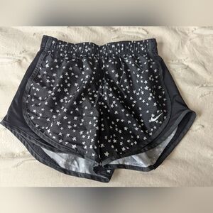 Nike Women's Black and White Star Athletic Shorts